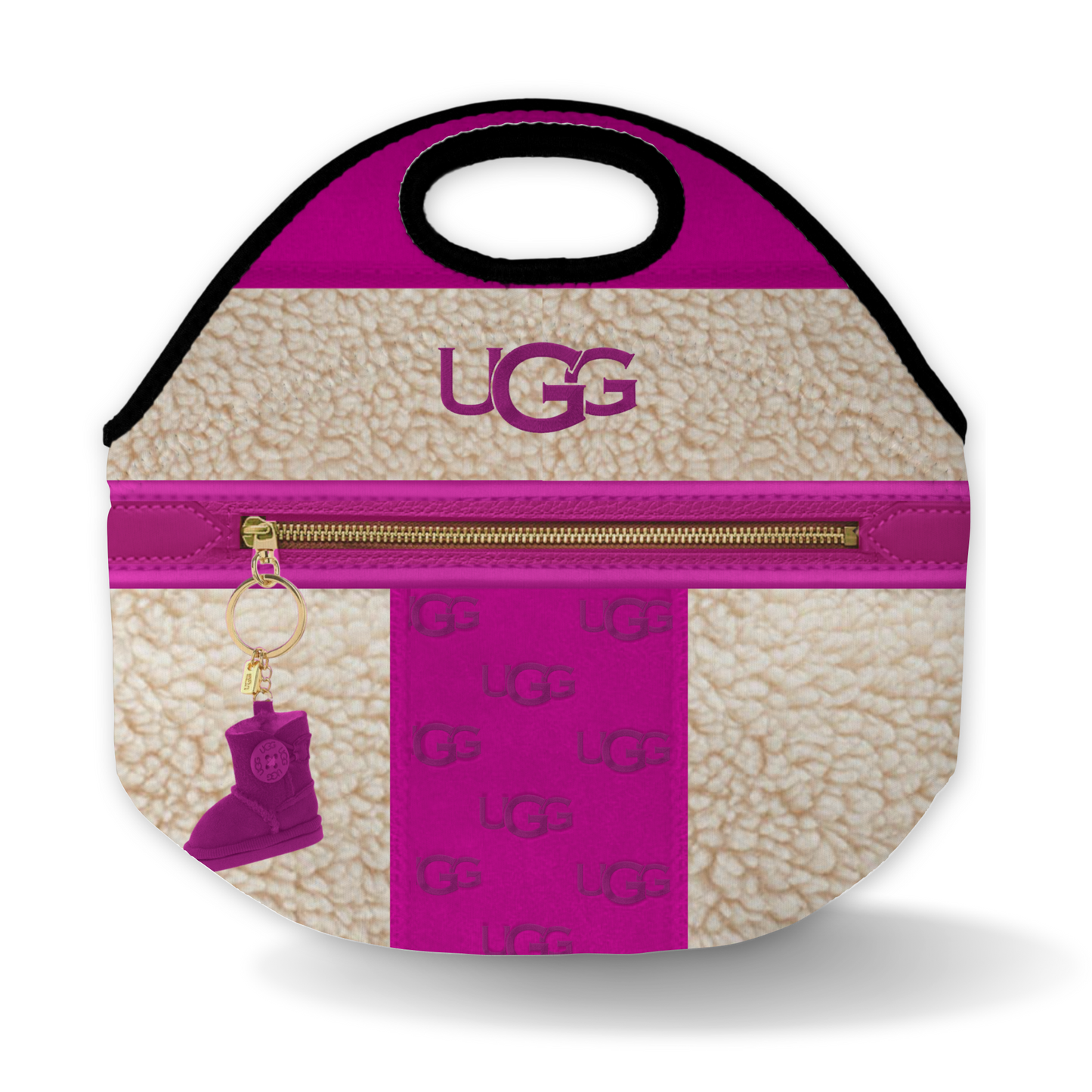 U. Fuchsia Designer Inspired Lunch Bag