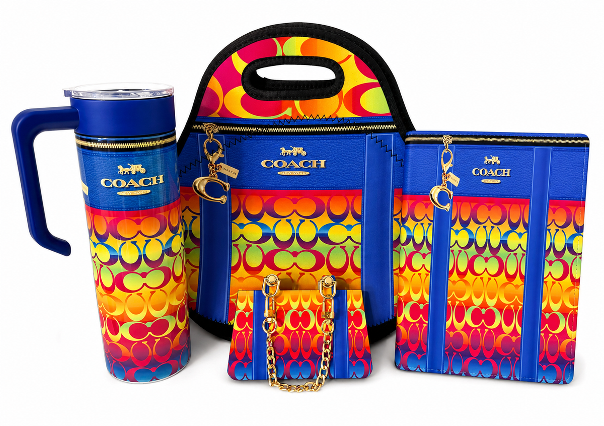 Tumbler Set: Custom Designed Set: Journal, Tumbler and Lunch Bag