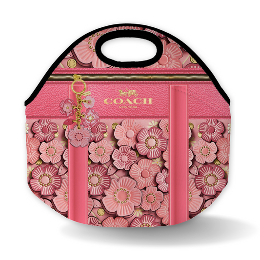 Multicolored Pink Lunch Bag