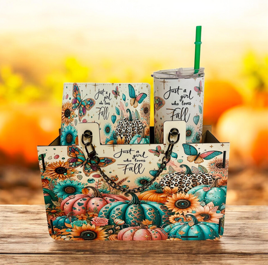 Tumbler: Decorative Purse Gift Box Set: 3-Piece Fall Gift Set