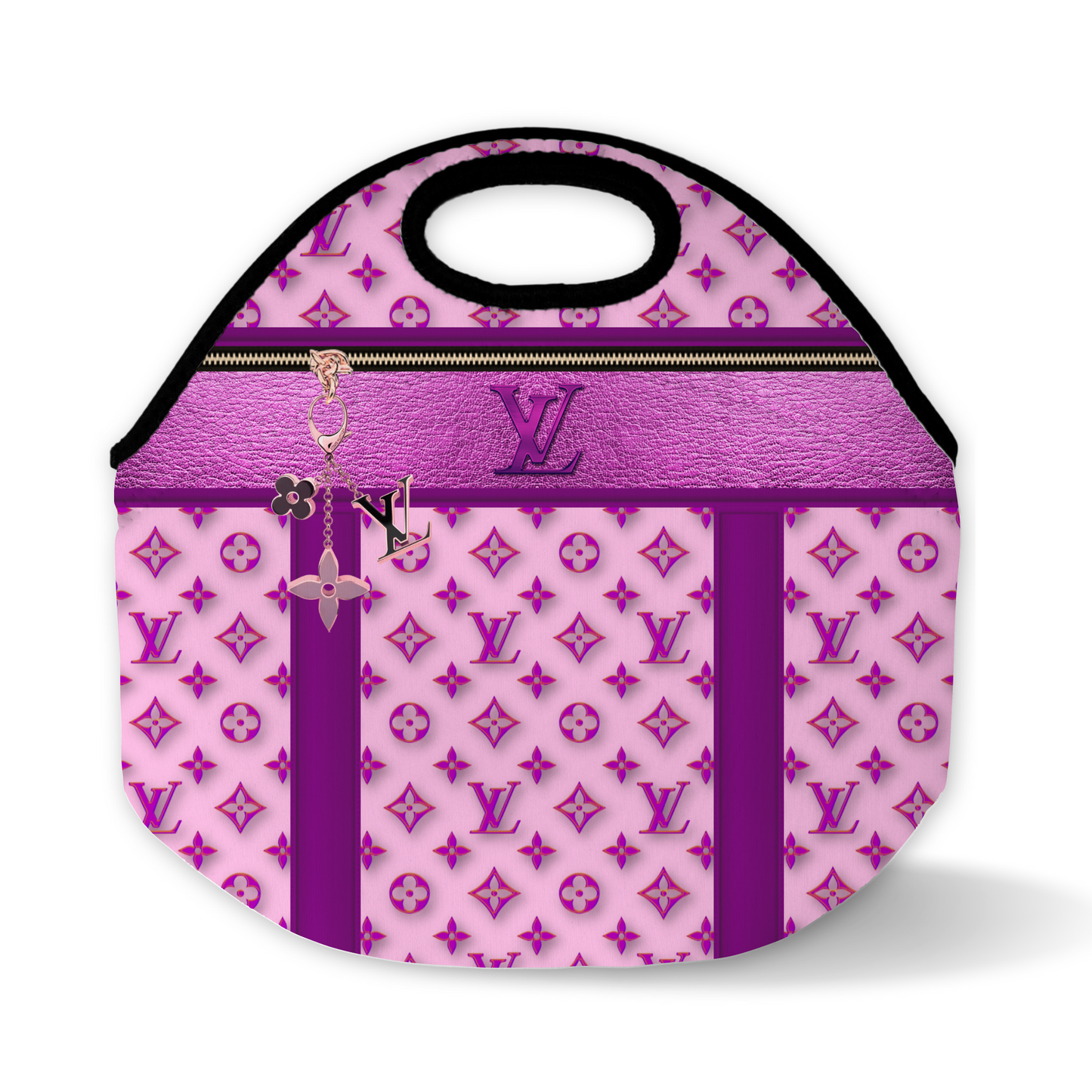 Designer Inspired Lavender and Purple Lunch Bag